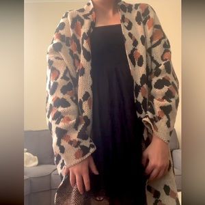 Knox rose leoaprd print knit sweater